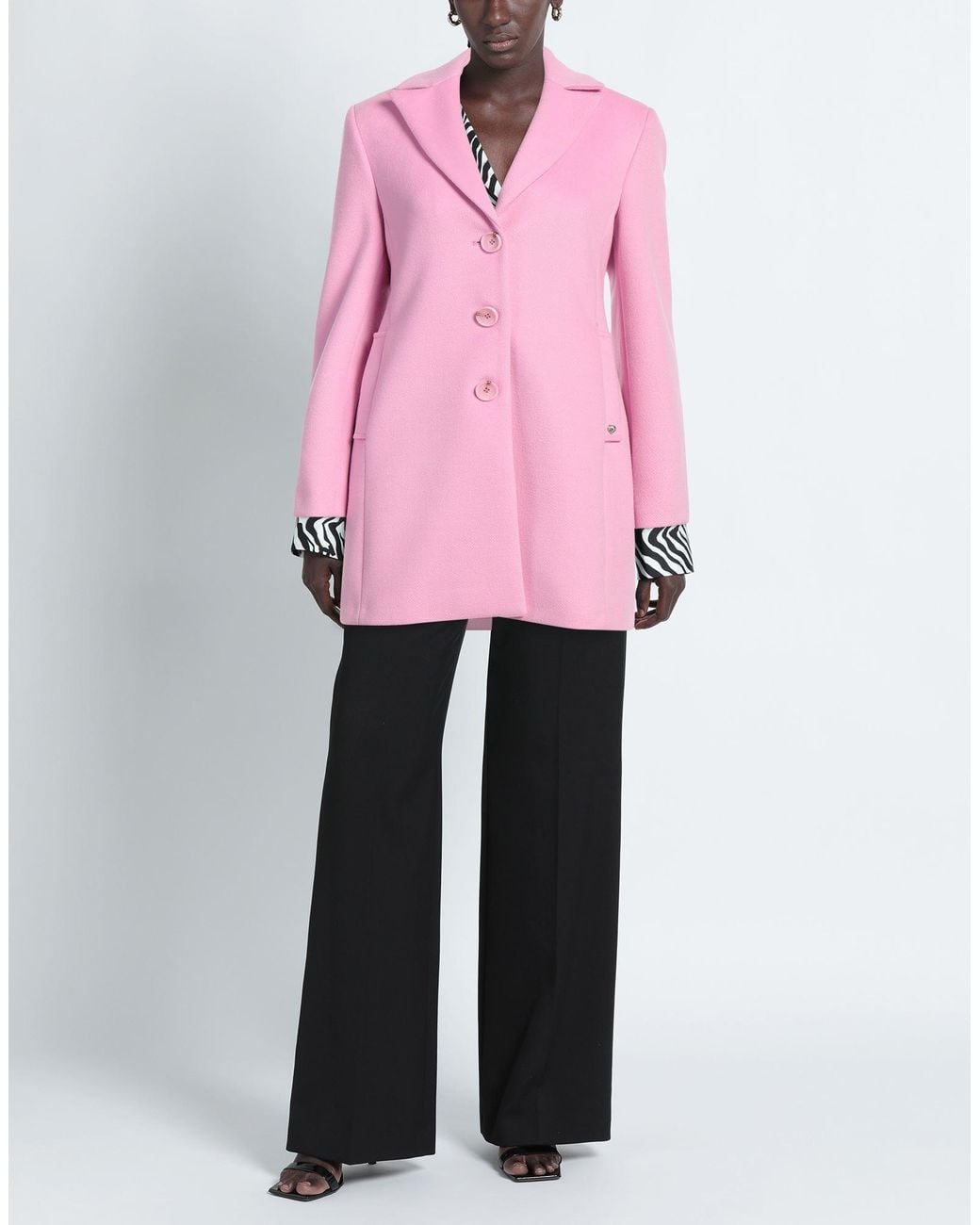 Please Pink Coat Polyester, Viscose, Elastane