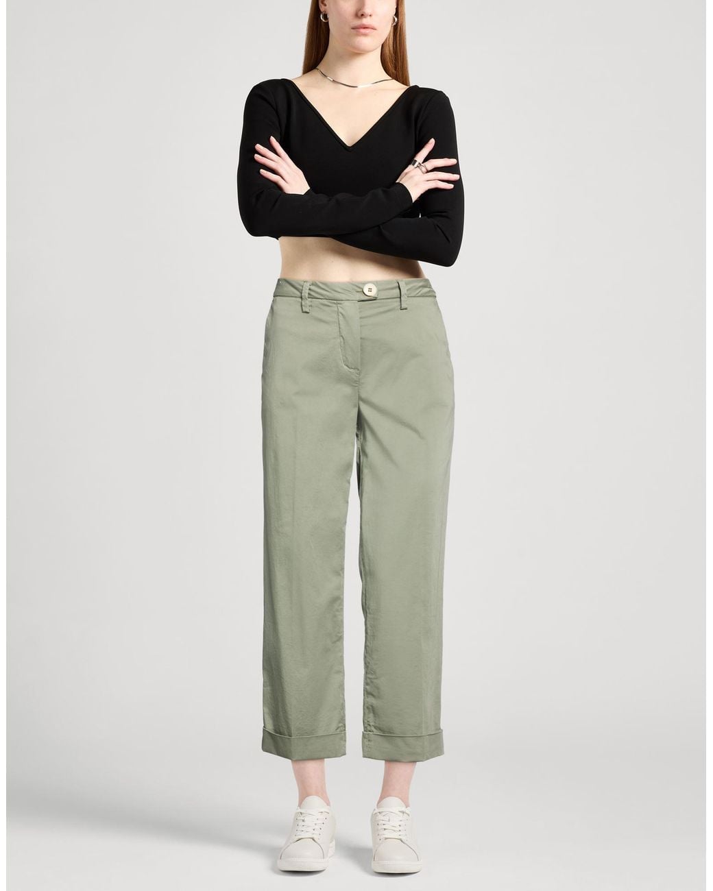 RE_HASH Green Pants Cotton, Elastane