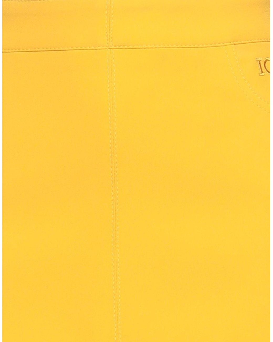 Iceberg Yellow Mini Skirt Polyester, Elastane