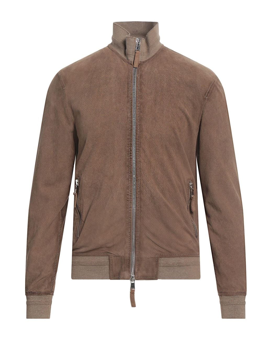 THE JACK AND JACKIE LEATHERS Brown Jacket for men