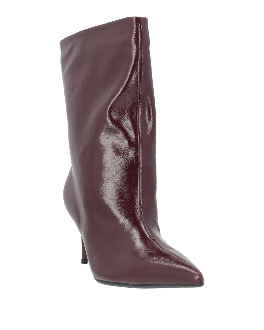 Twenty Four Haitch Purple Burgundy Ankle Boots Synthetic Material