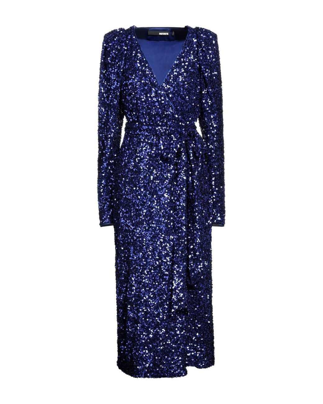 ROTATE BIRGER CHRISTENSEN Blue Sequin Maxi Dress