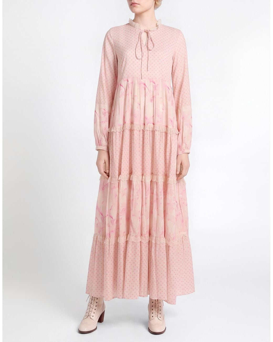 ALESSIA SANTI Pink Maxi Dress Cotton