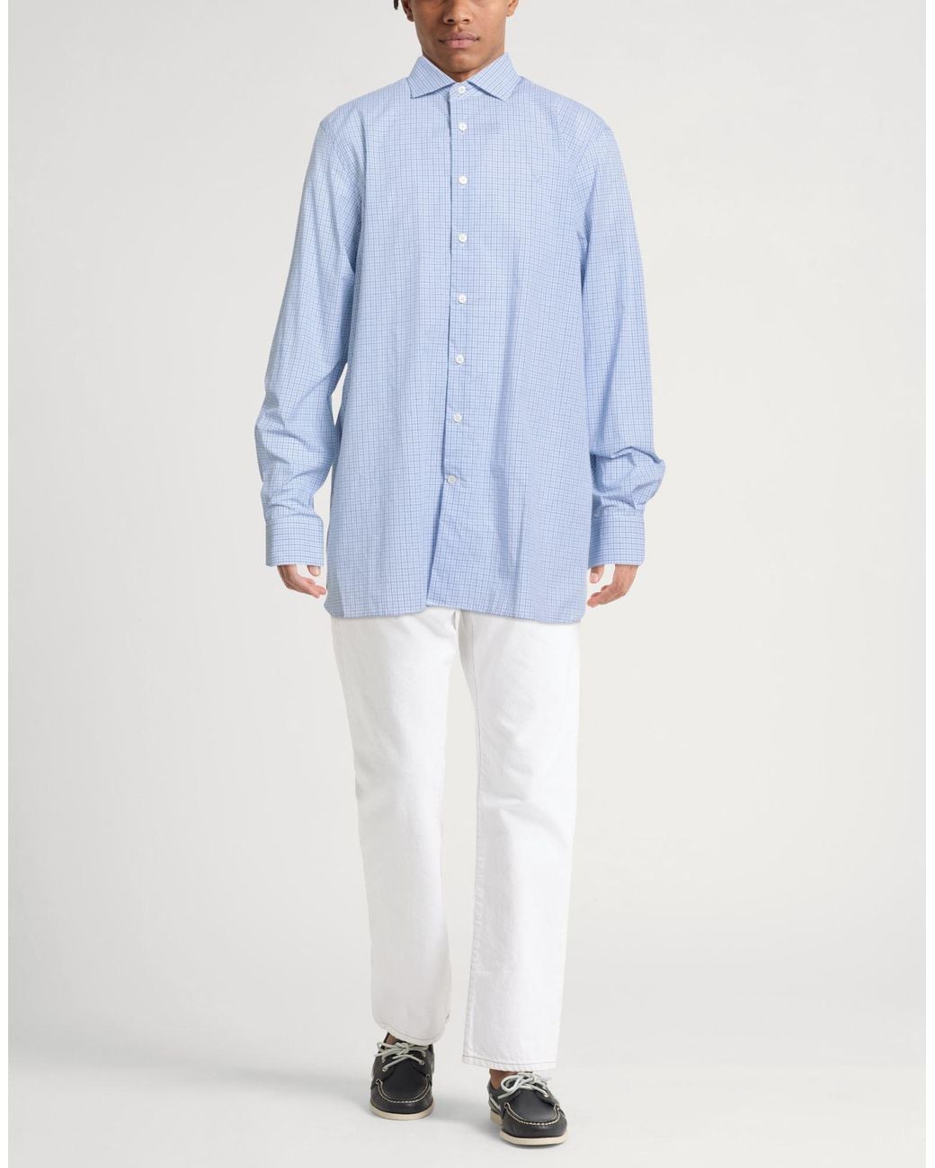 Hackett Blue Shirt Cotton for men
