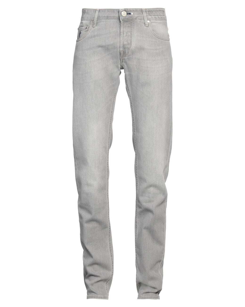 Hand Picked Gray Jeans Cotton, Elastane for men