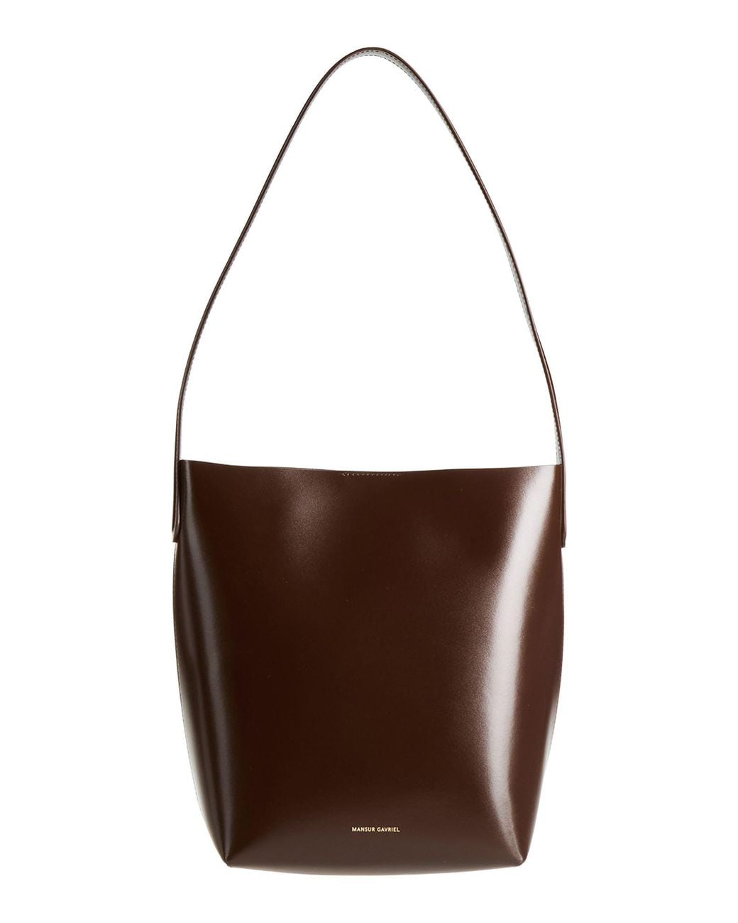 Mansur Gavriel Brown Small Everyday -- Dark Shoulder Bag Leather