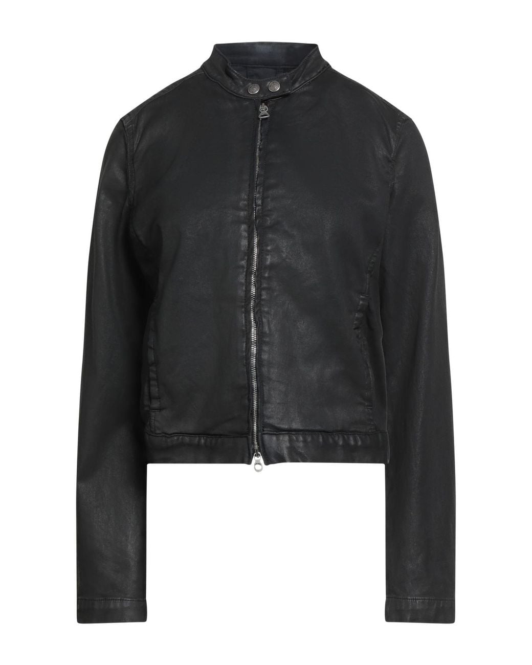 DIESEL Black Denim Outerwear Cotton, Polyester, Elastane
