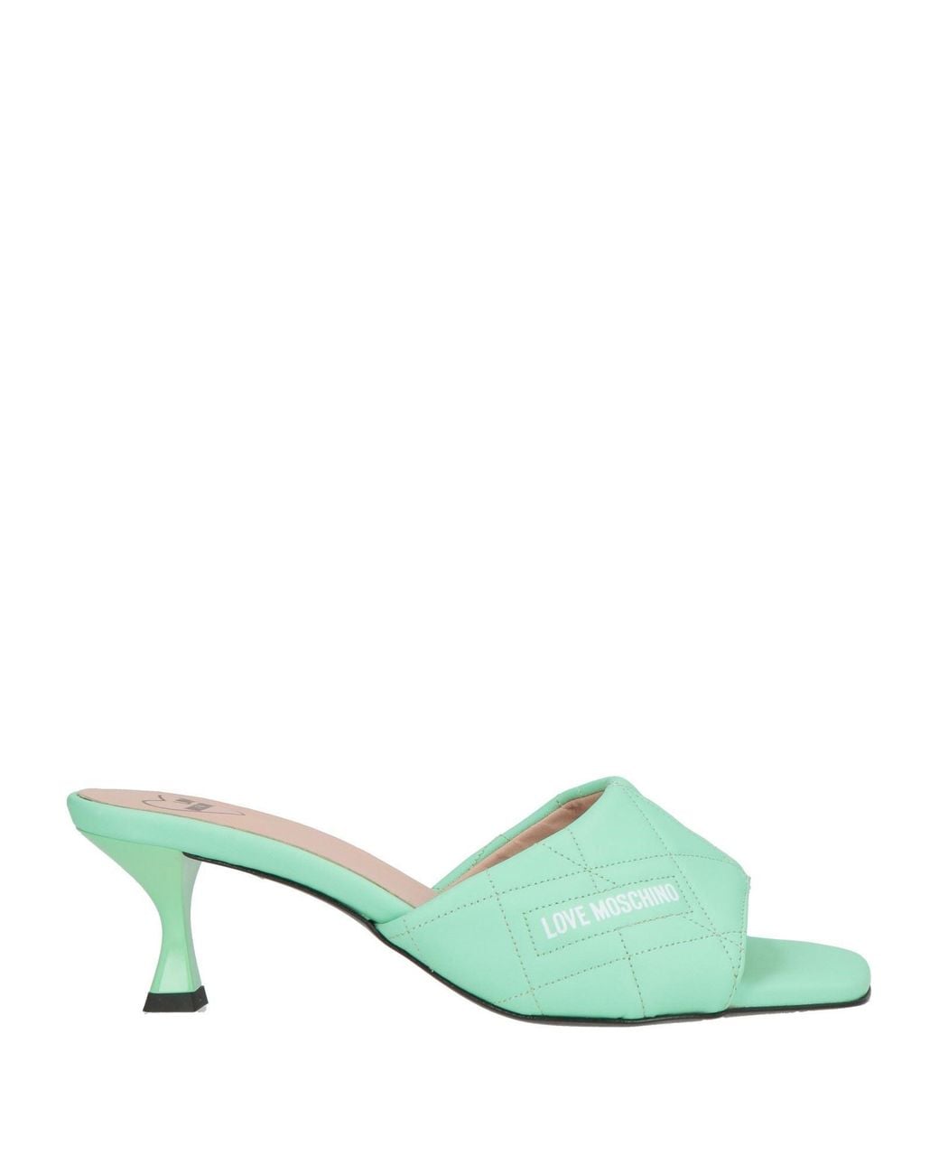 Love Moschino Green Light Sandals Leather
