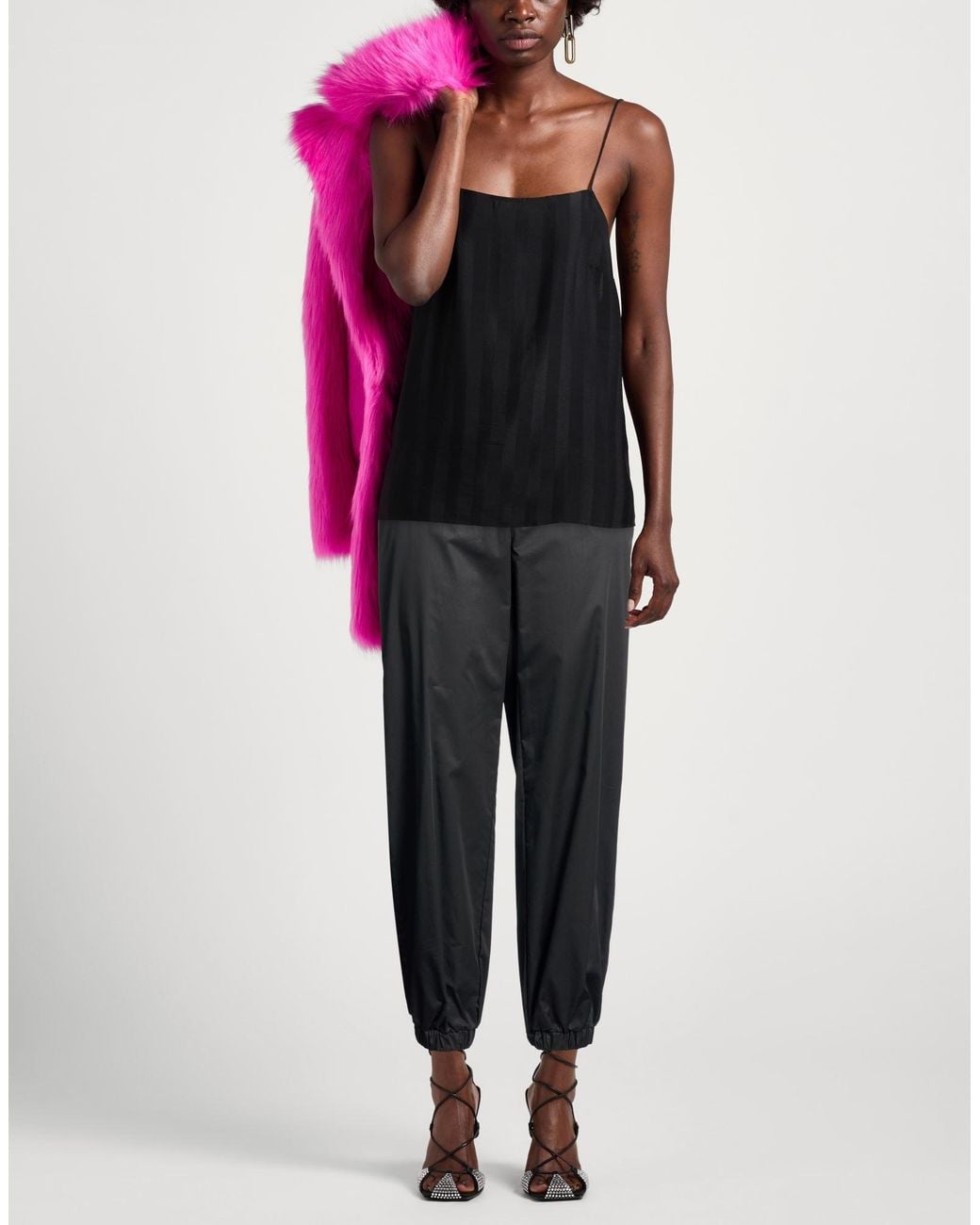 Twenty Easy By Kaos Black Pants Cotton