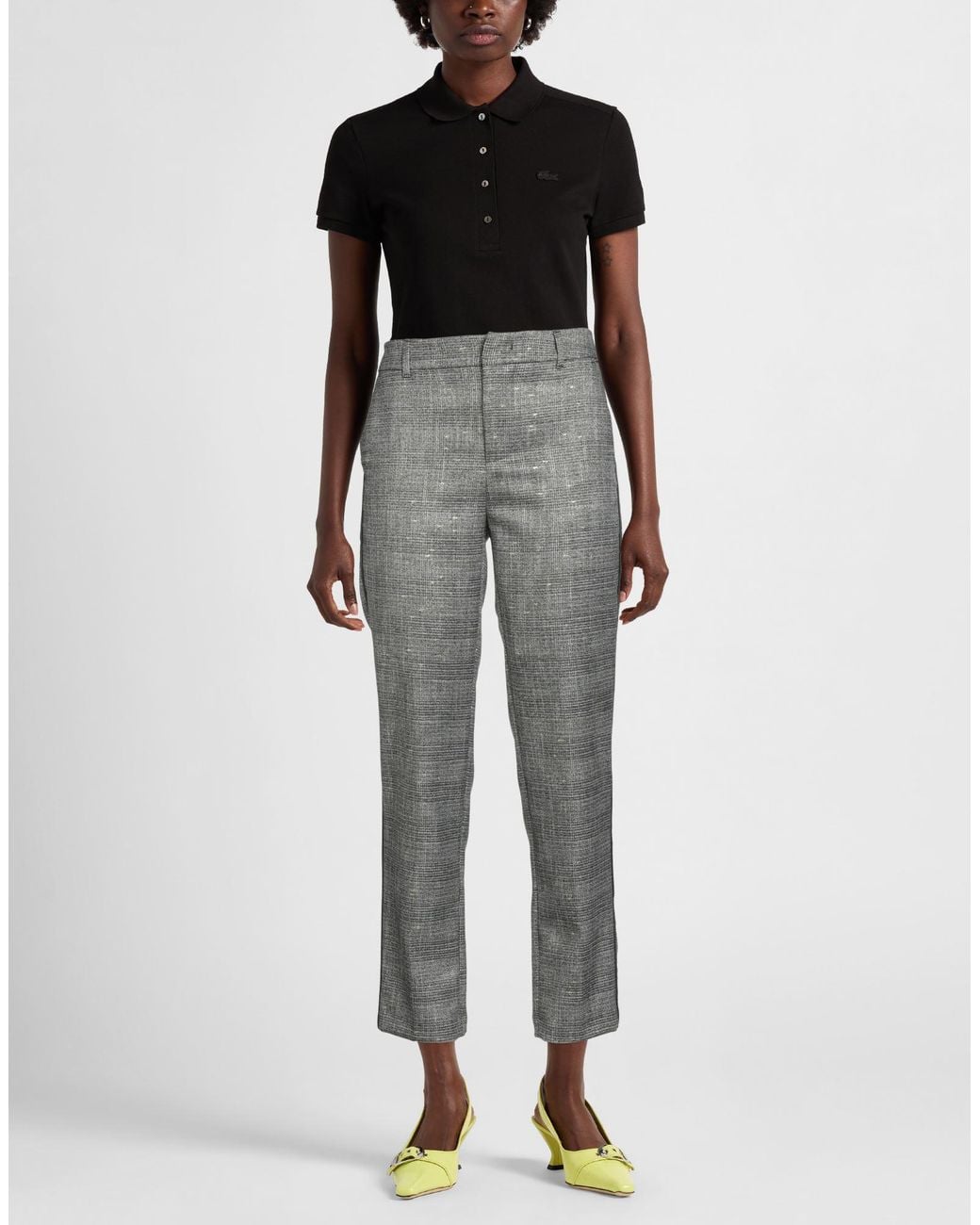 Liu Jo Gray Pants Polyester, Viscose, Metallic Polyester, Elastane