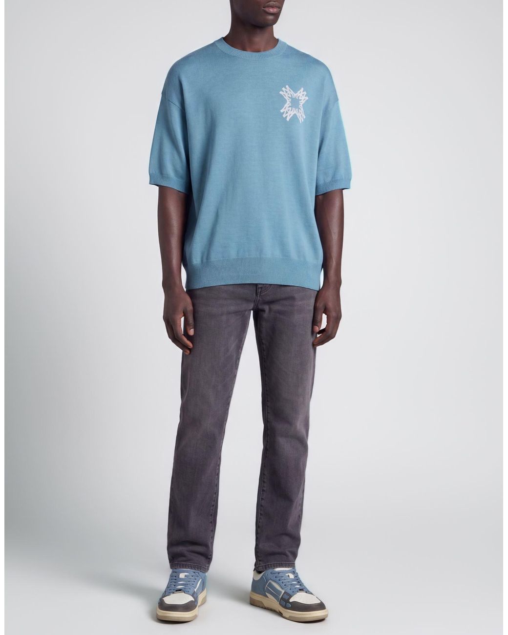 Amiri Blue Slate Sweater Wool, Viscose for men
