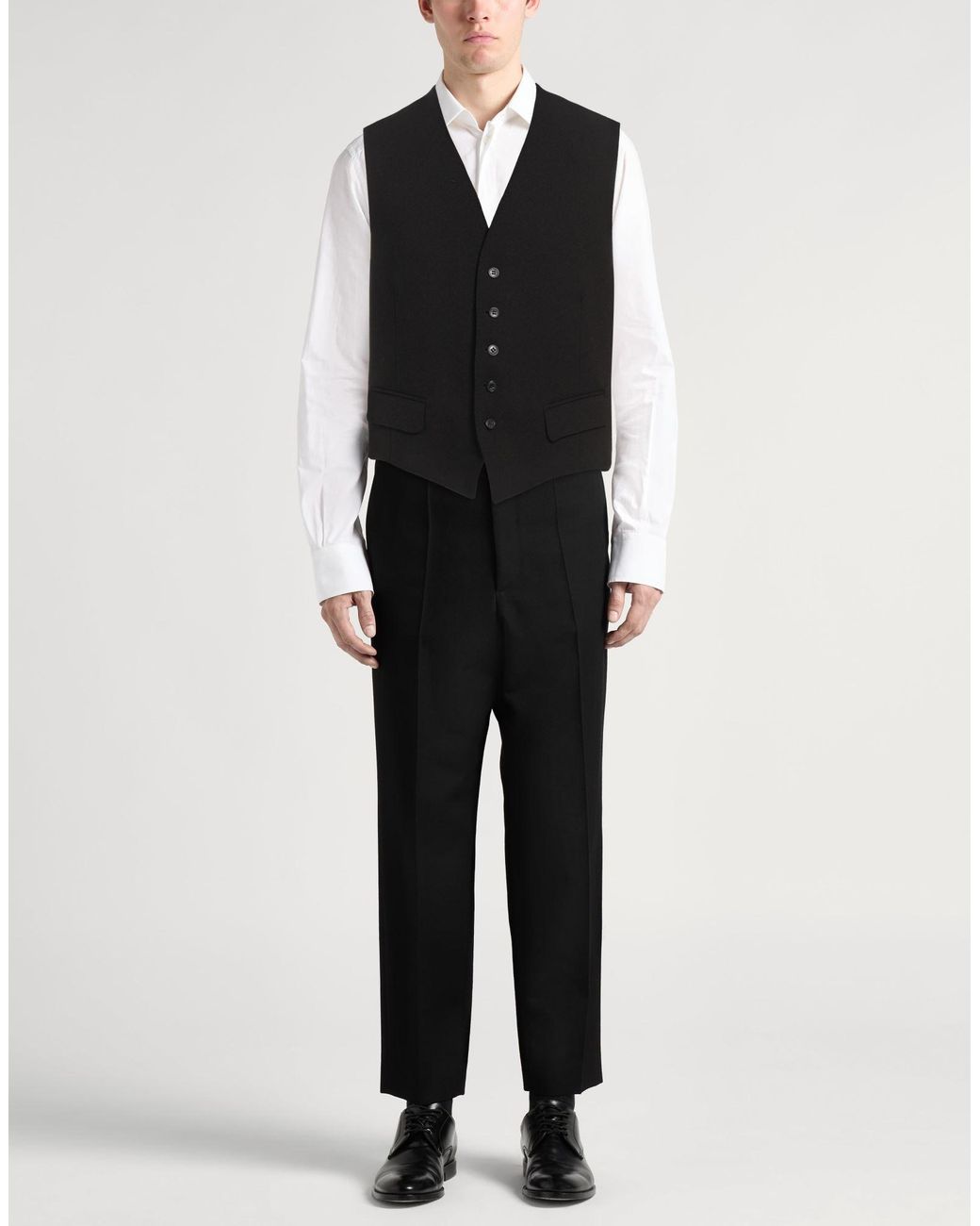 Brian Dales Black Tailored Vest Wool for men