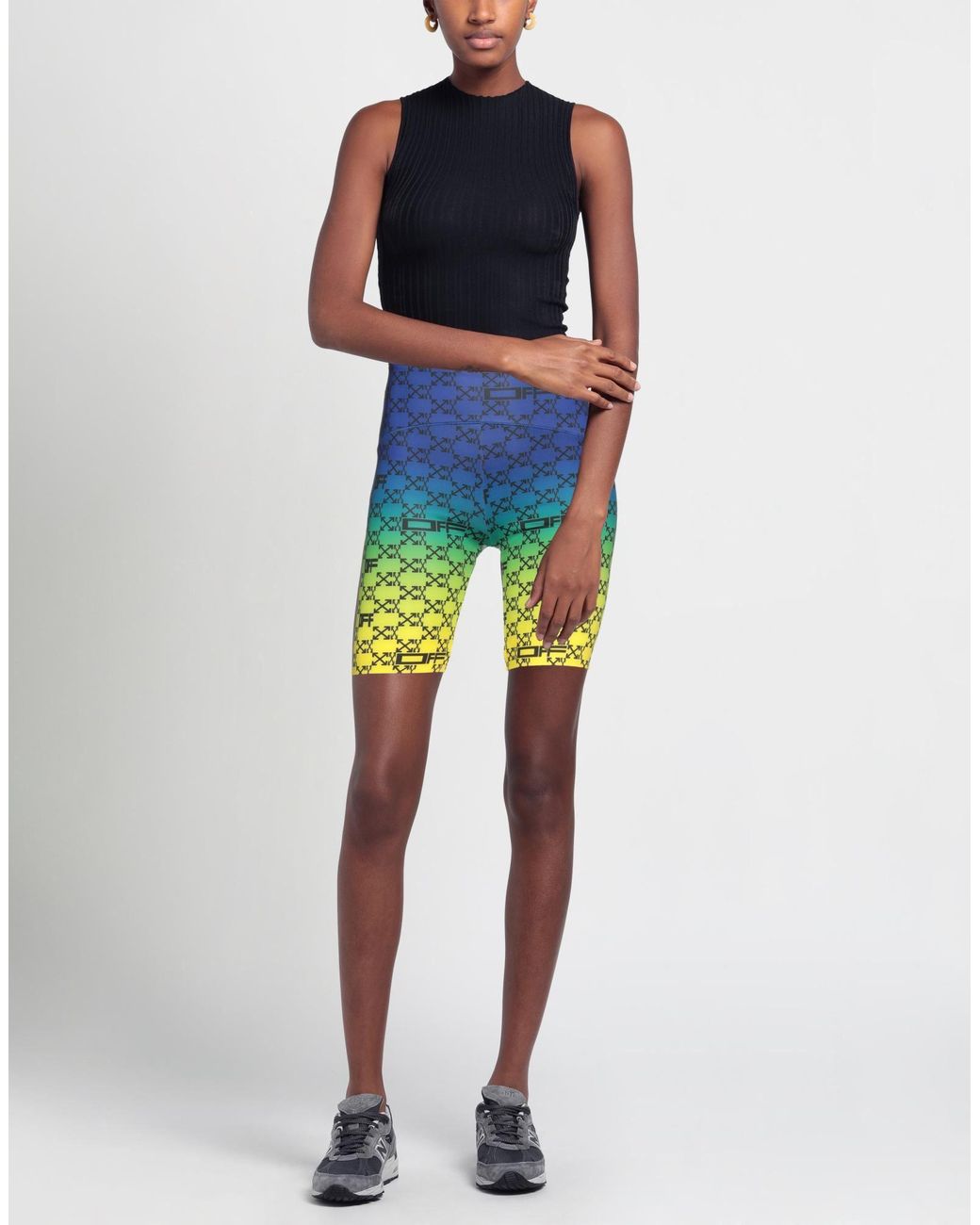 Off-White c/o Virgil Abloh Blue Shorts & Bermuda Shorts Polyamide, Polyester, Elastane