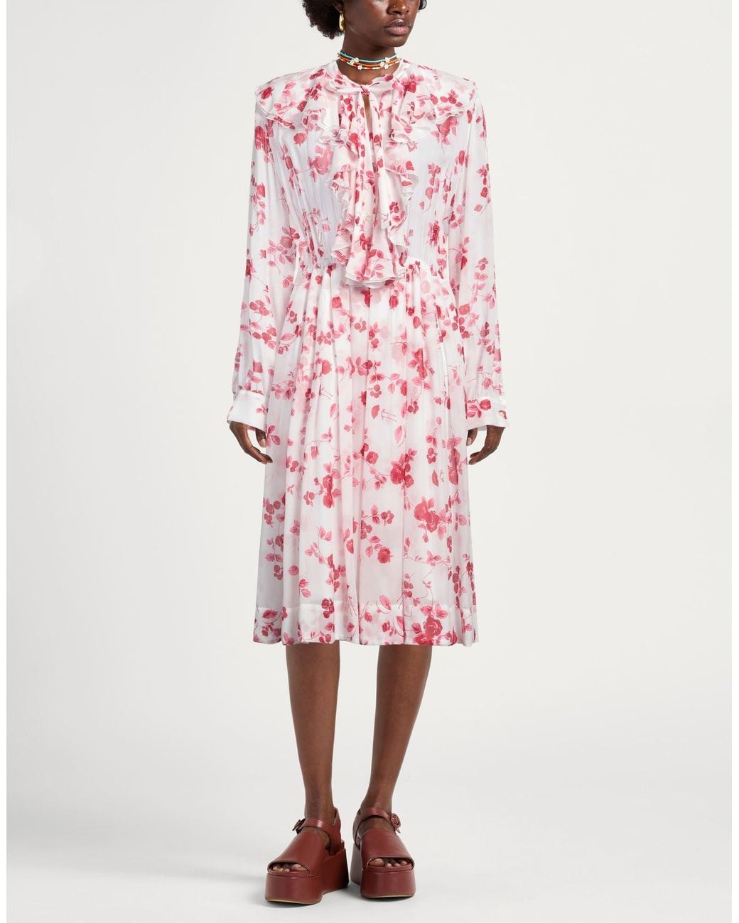 Vivetta Pink Midi Dress Viscose