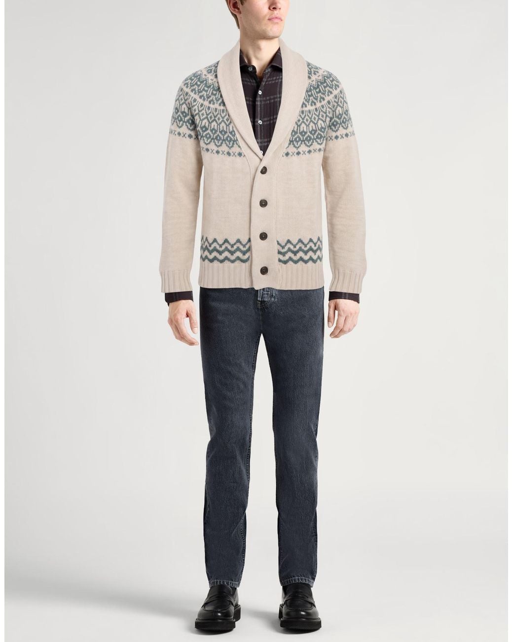Drumohr Gray Cardigan Cashmere for men