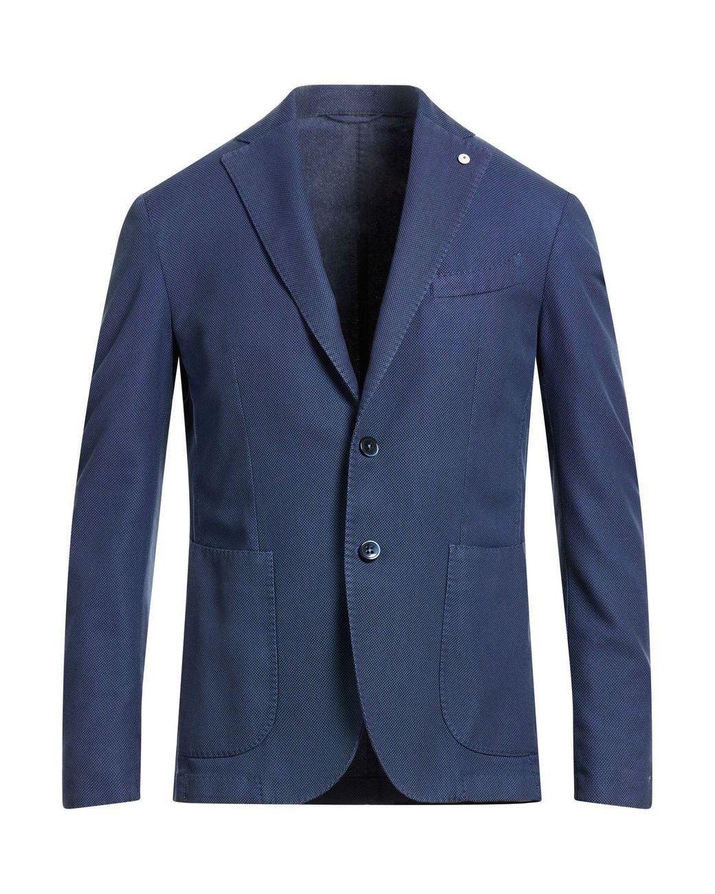 L.b.m. 1911 Blue Blazer Cotton, Polyamide, Elastane for men