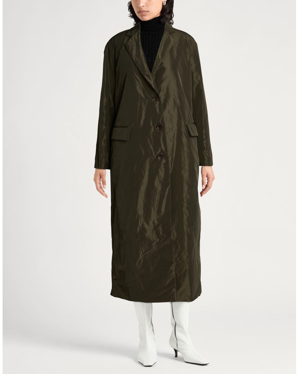 Aspesi Green Dark Coat Polyester