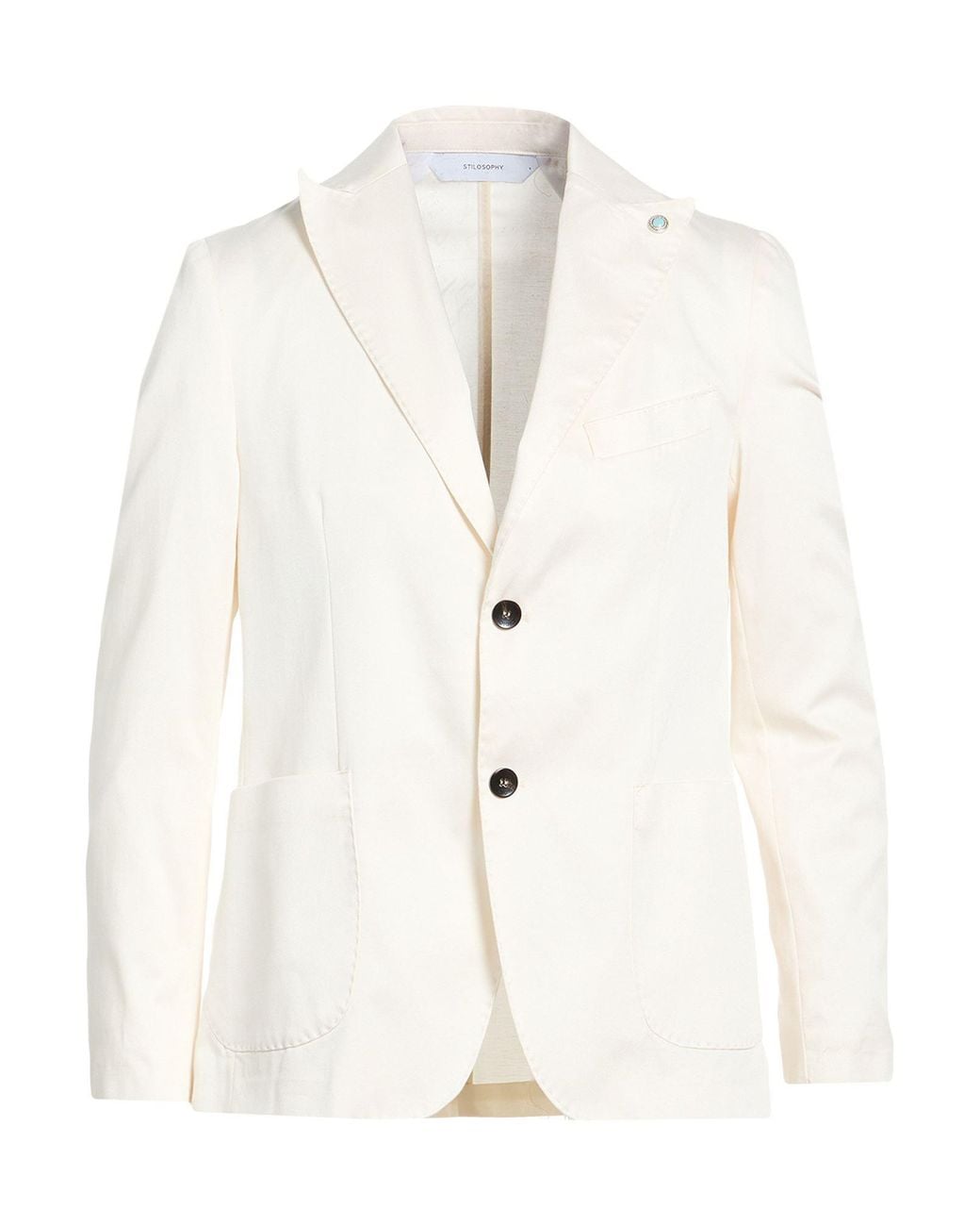 Stilosophy White Blazer Lyocell, Cotton, Linen for men