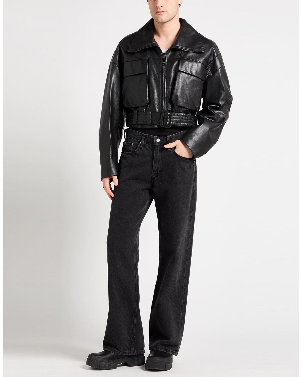 Dolce & Gabbana Black Jacket Bull Skin for men
