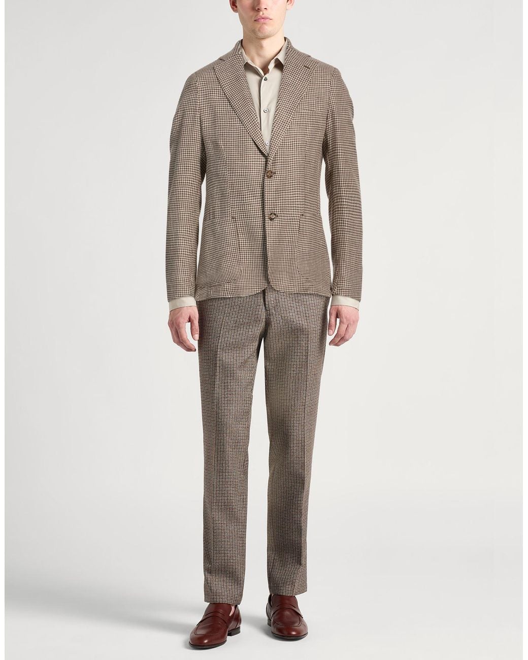 Barba Napoli Brown Blazer Linen, Virgin Wool for men