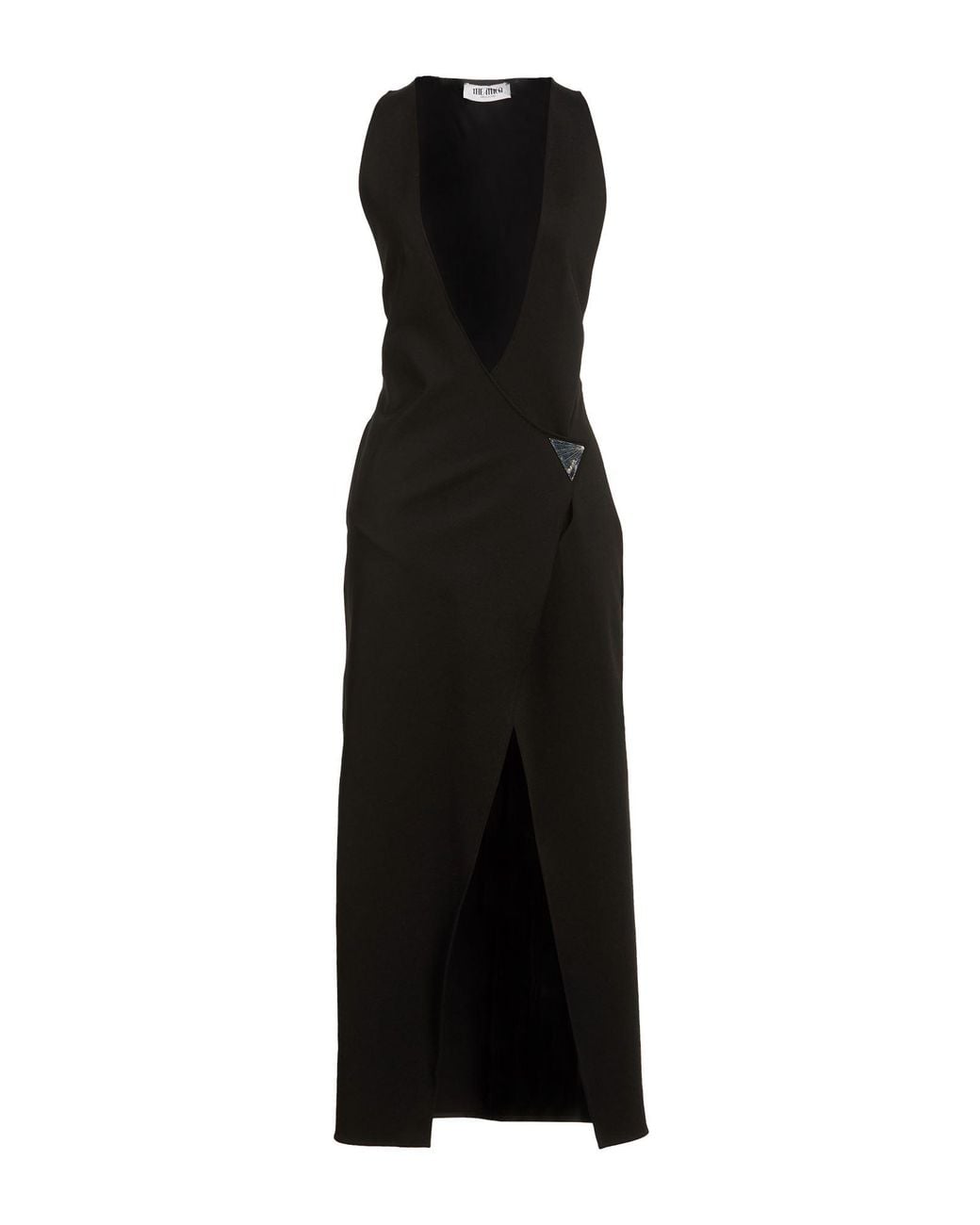 The Attico Black Maxi Dress Viscose, Polyamide, Elastane