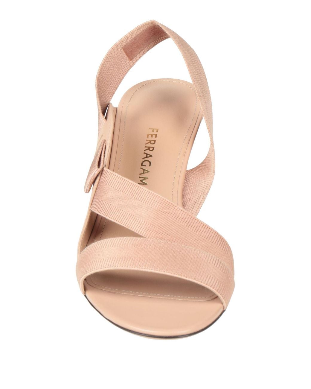 Ferragamo Pink Blush Sandals Leather, Elastic Fibres