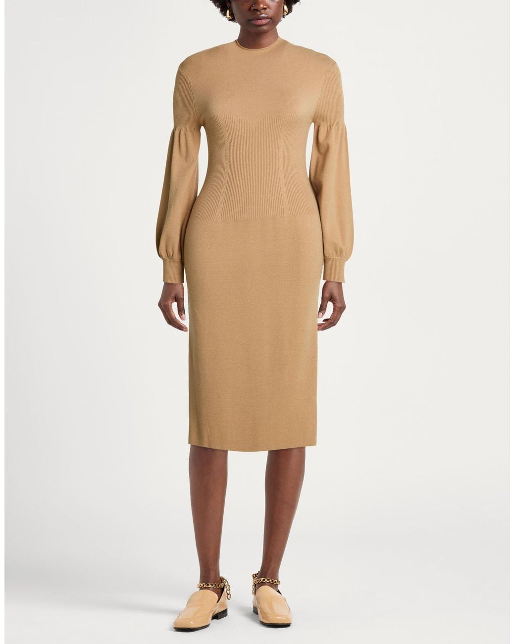 Twinset Natural Midi Dress