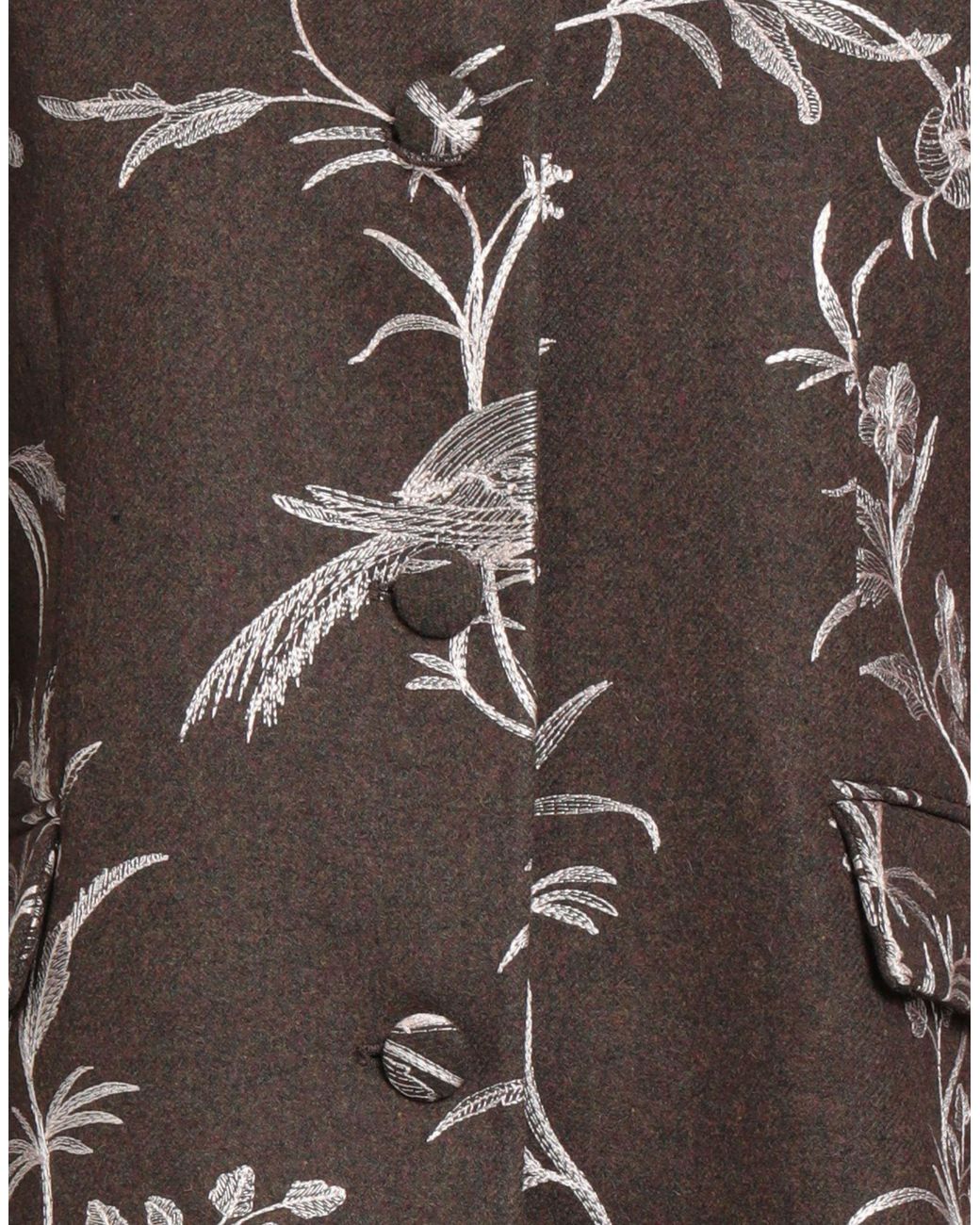Paul & Joe Brown Coat Polyester, Wool, Viscose