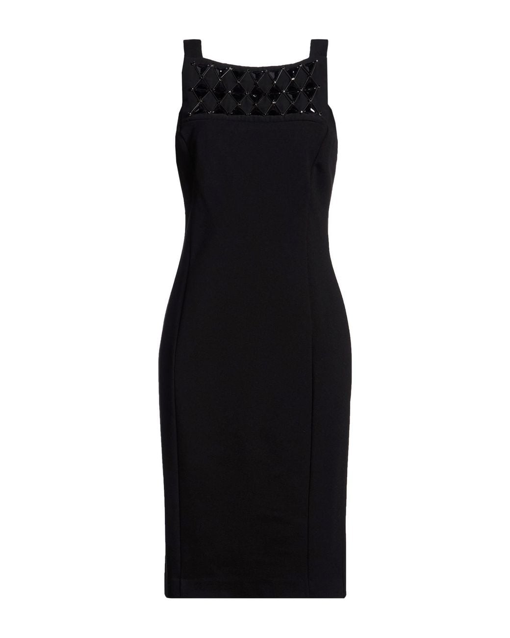 Roberto Cavalli Black Midi Dress Viscose, Polyamide, Elastane
