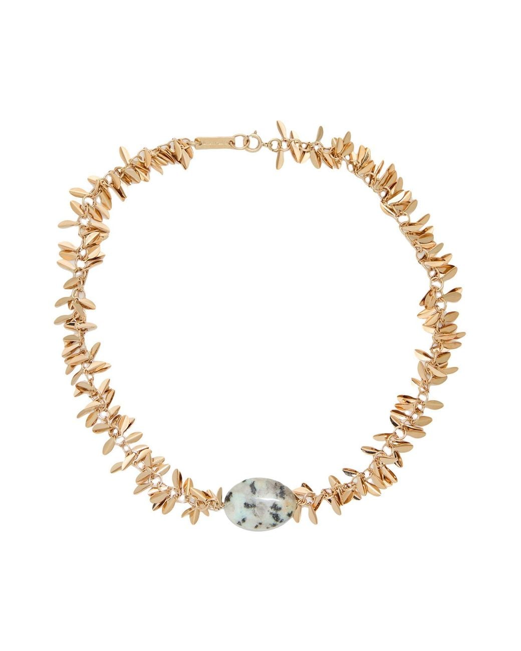 Isabel Marant Metallic Light Necklace Brass, Stone, Tin