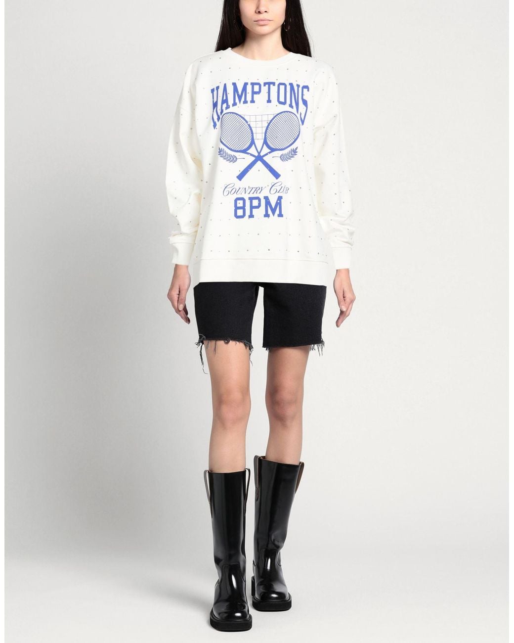 8pm Blue Sweatshirt Cotton, Elastane