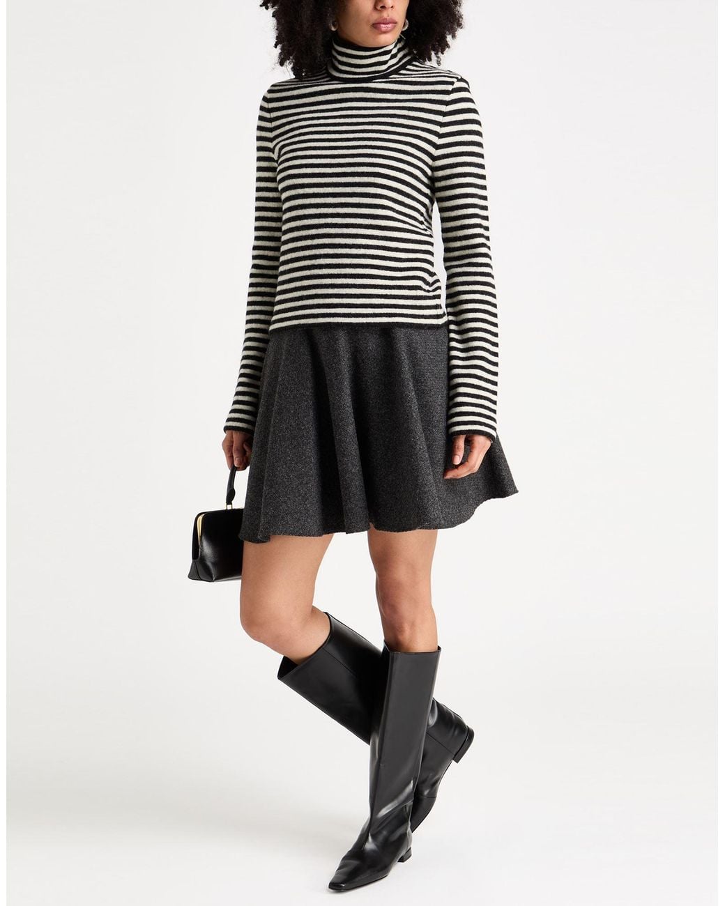 Jil Sander Black Turtleneck Wool
