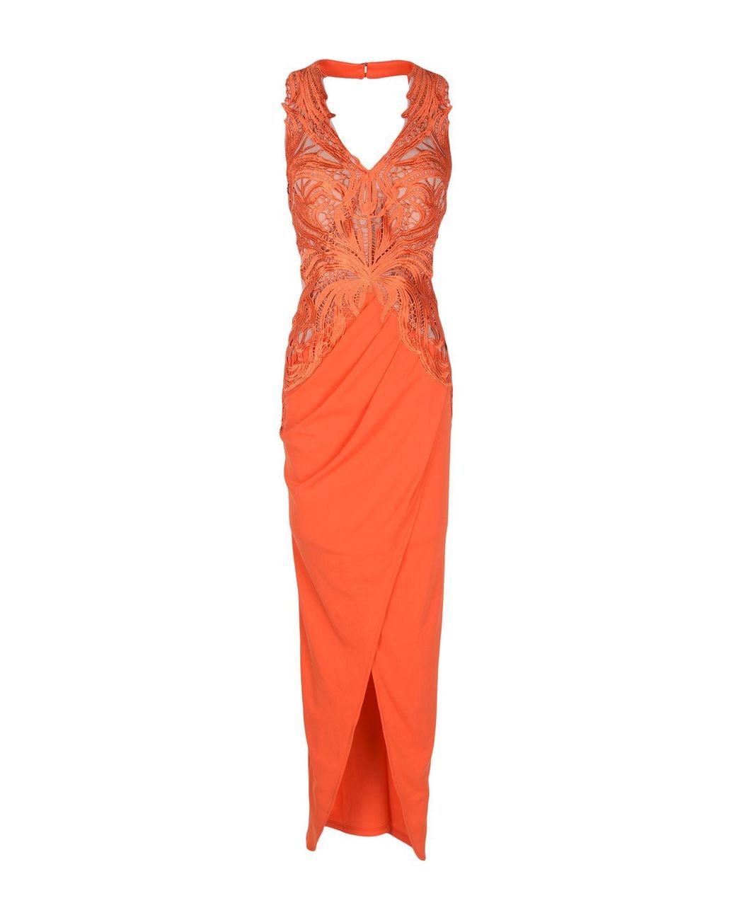 Lipsy Long Dress in Orange Lyst