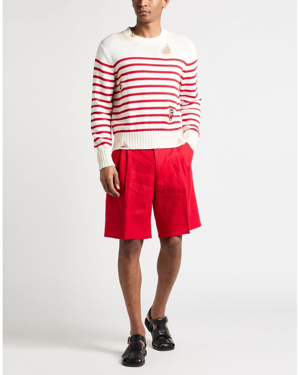 Dolce & Gabbana Red Shorts & Bermuda Shorts Linen for men