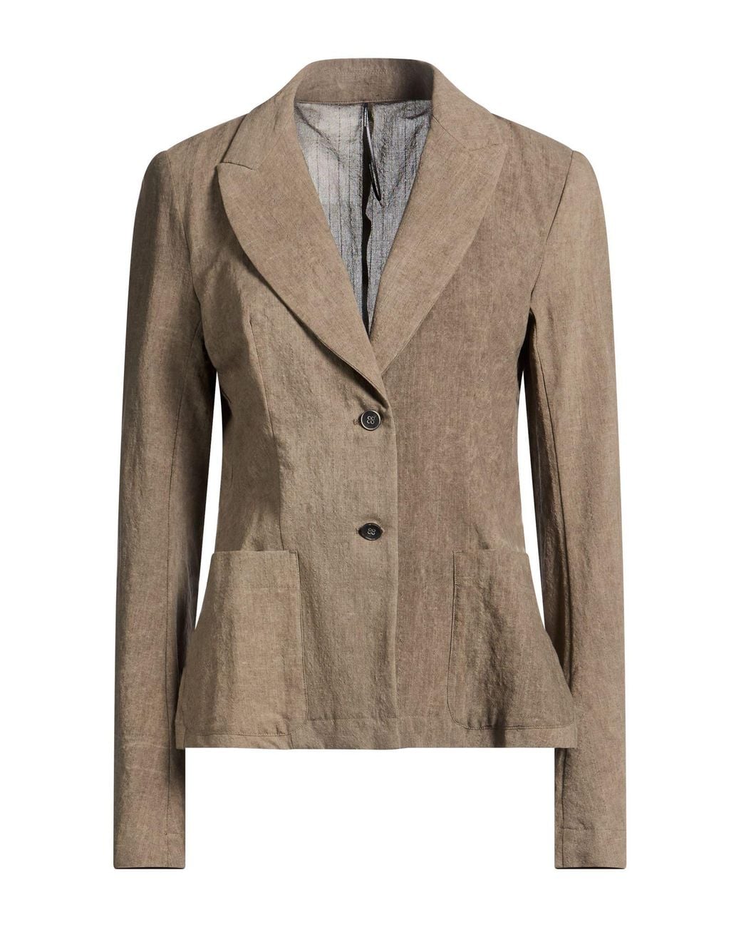 Masnada Brown Blazer Cotton, Linen, Wool