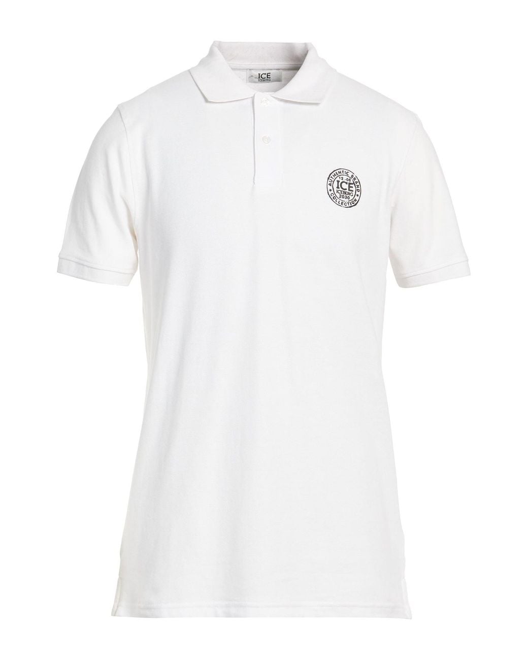 Ice Iceberg White Polo Shirt Cotton for men