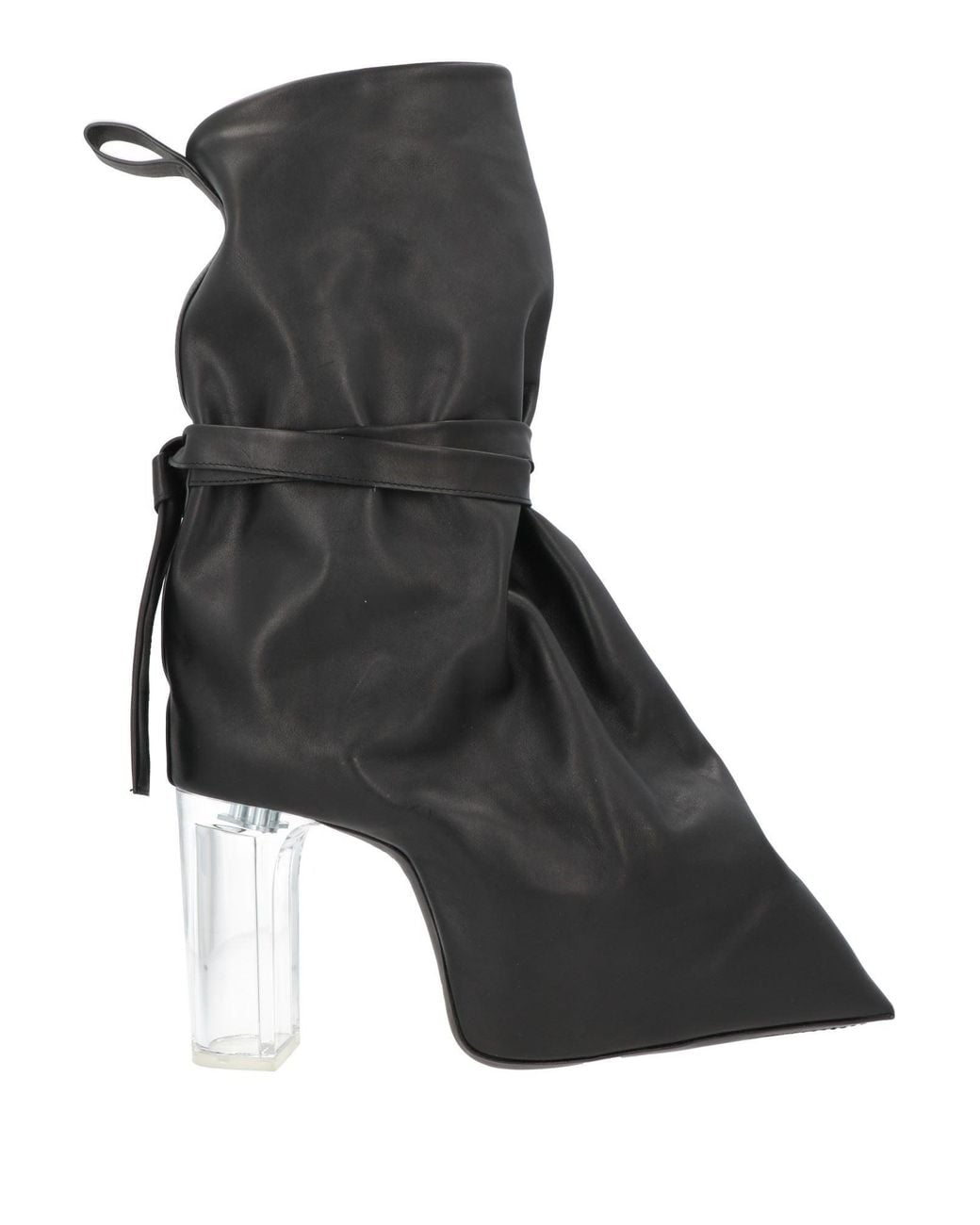 Rick Owens Black Boot Leather for men