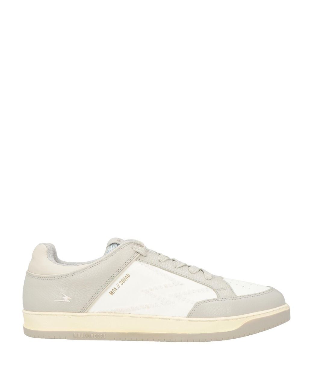 Moaconcept White Light Sneakers Leather, Textile Fibers for men