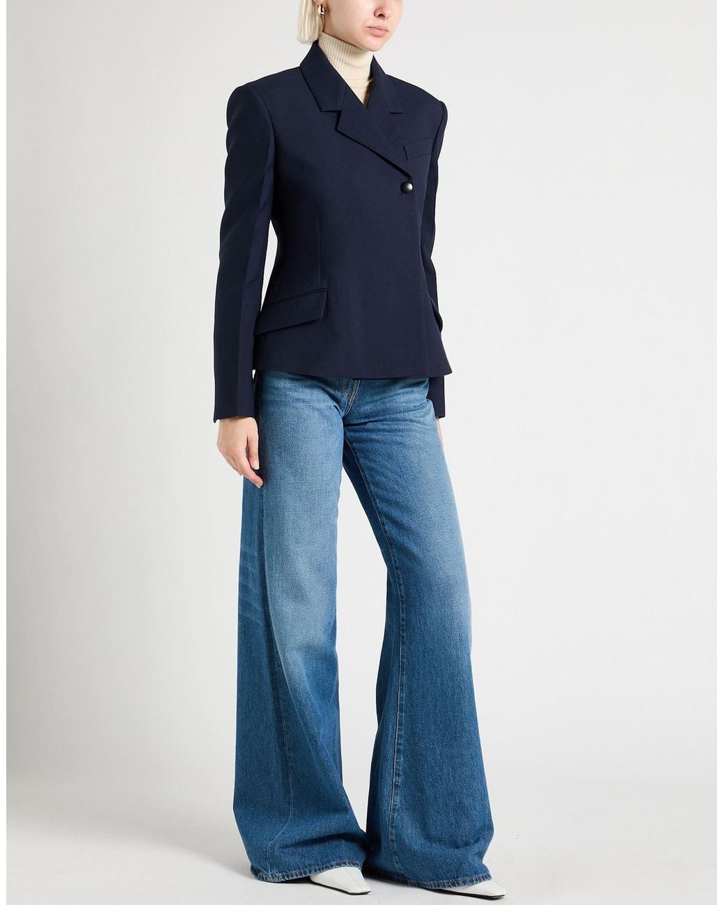 Ferragamo Blue Blazer Virgin Wool