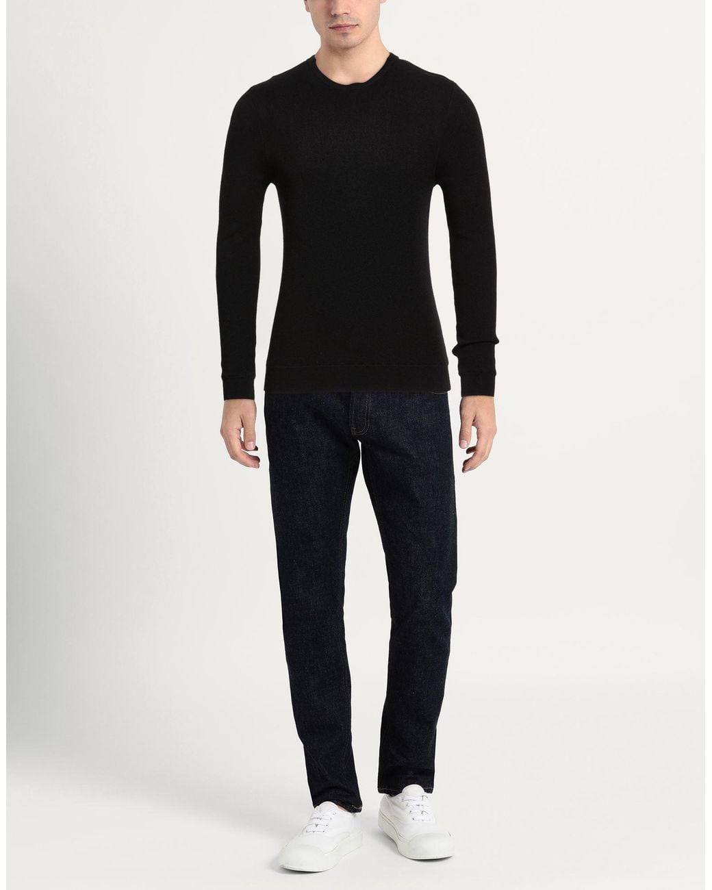 Arnaldo Adiansi Black Sweater Merino Wool for men