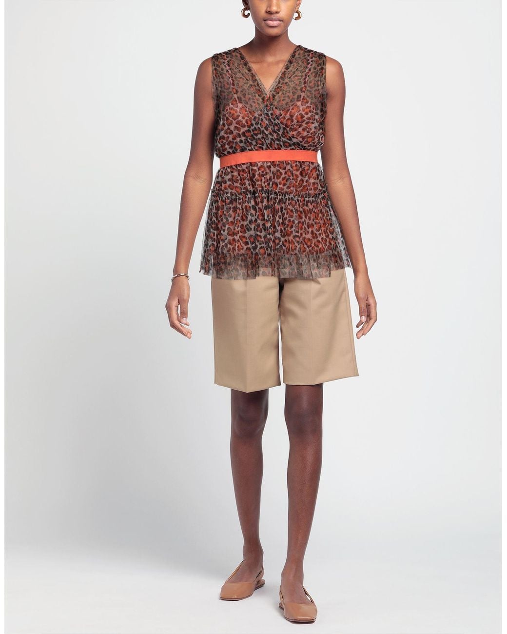 VANESSA SCOTT Red Top Polyester, Elastane