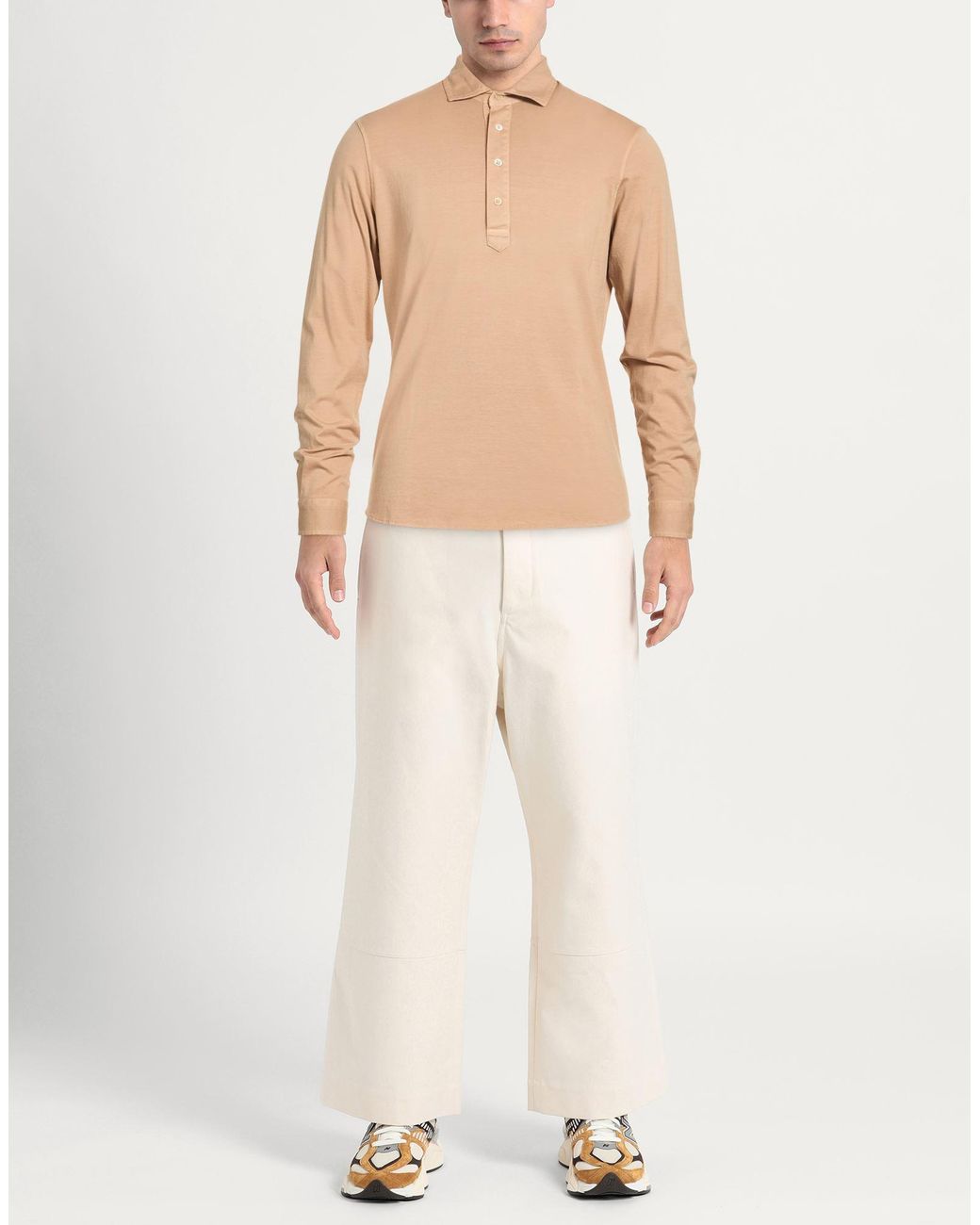 FILIPPO DE LAURENTIIS Natural Polo Shirts for men