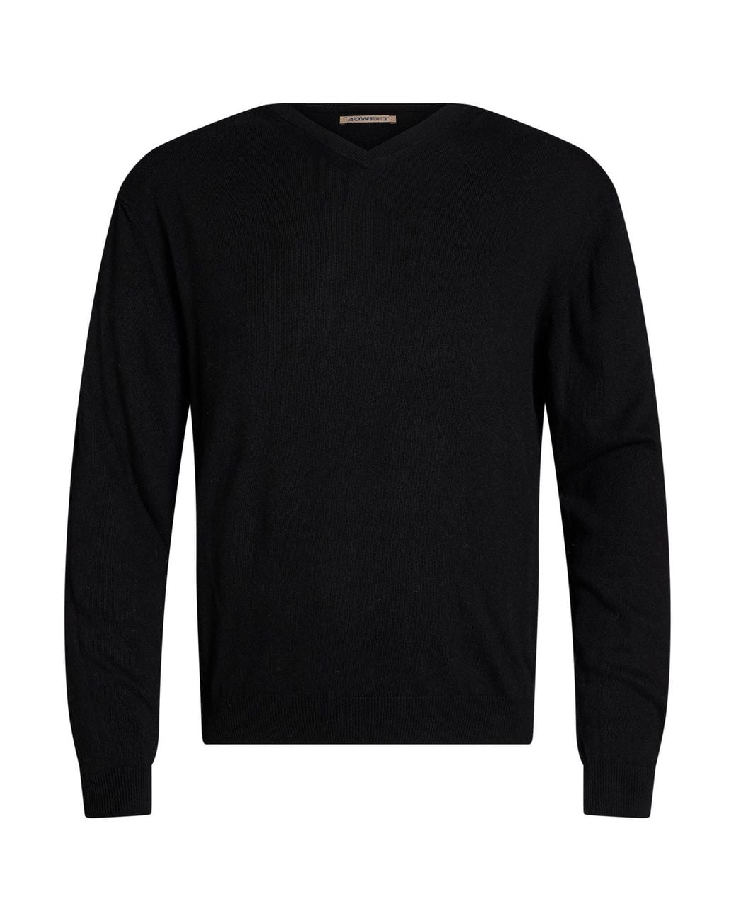 40weft Black Sweater Viscose, Cotton, Polyamide for men