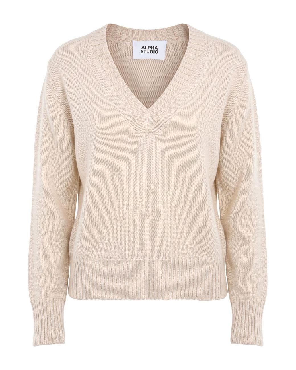 Pullover Alpha Studio de color Natural