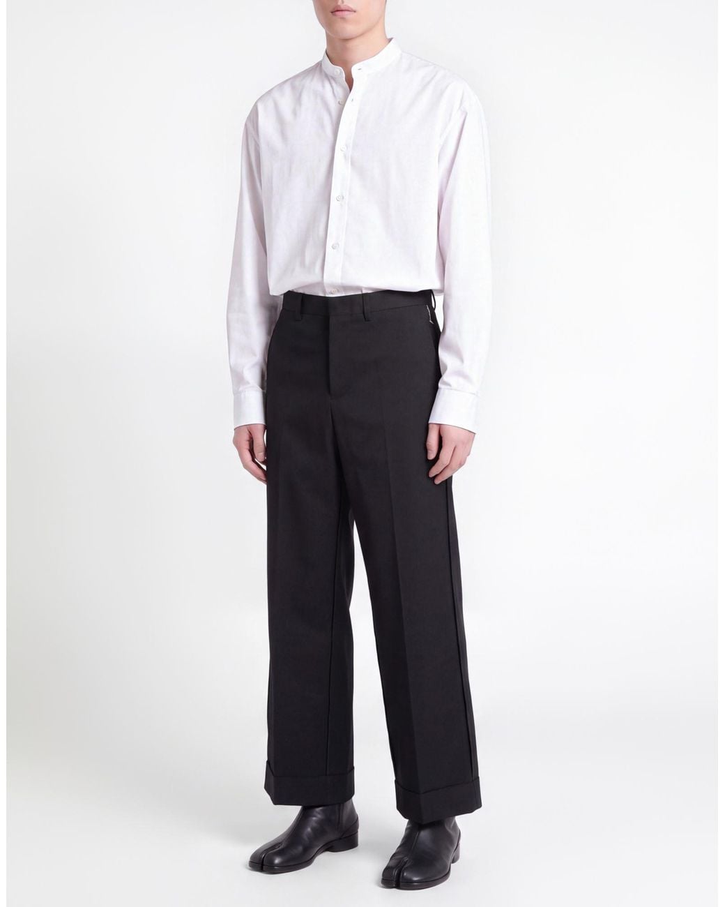 Maison Margiela Black Pants Polyester, Virgin Wool, Elastane for men