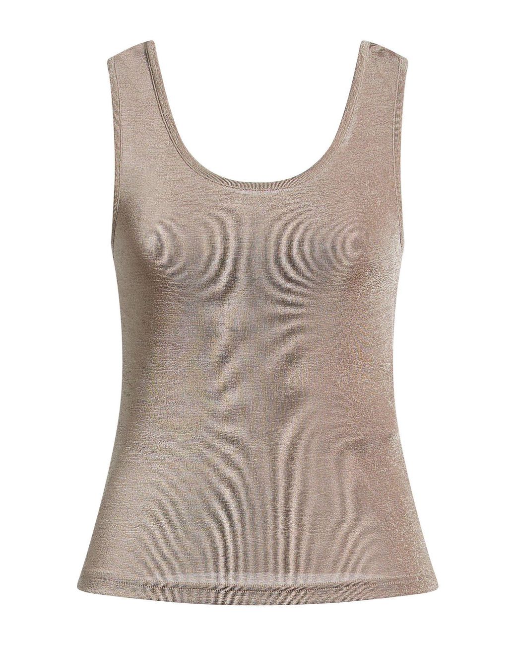 AMI Brown Tank Top Polyester, Elastane