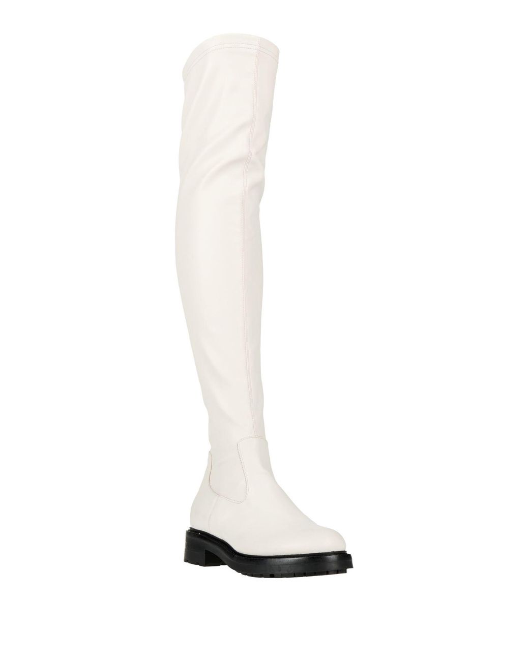 Strategia White Boot Leather