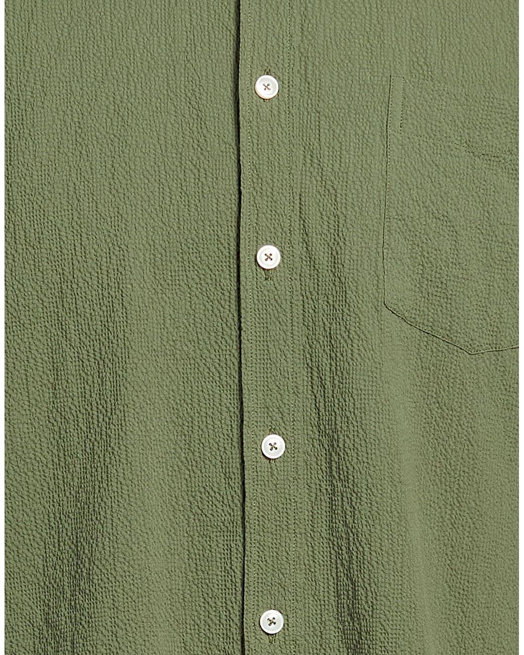 Xacus Green Shirt Cotton, Elastane for men