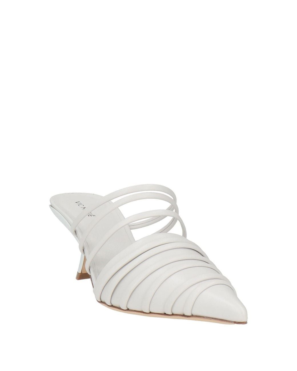 Vic Matié White Mules & Clogs