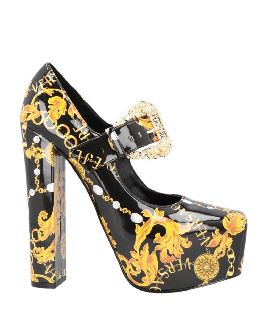 Versace Jeans Couture Metallic Pumps